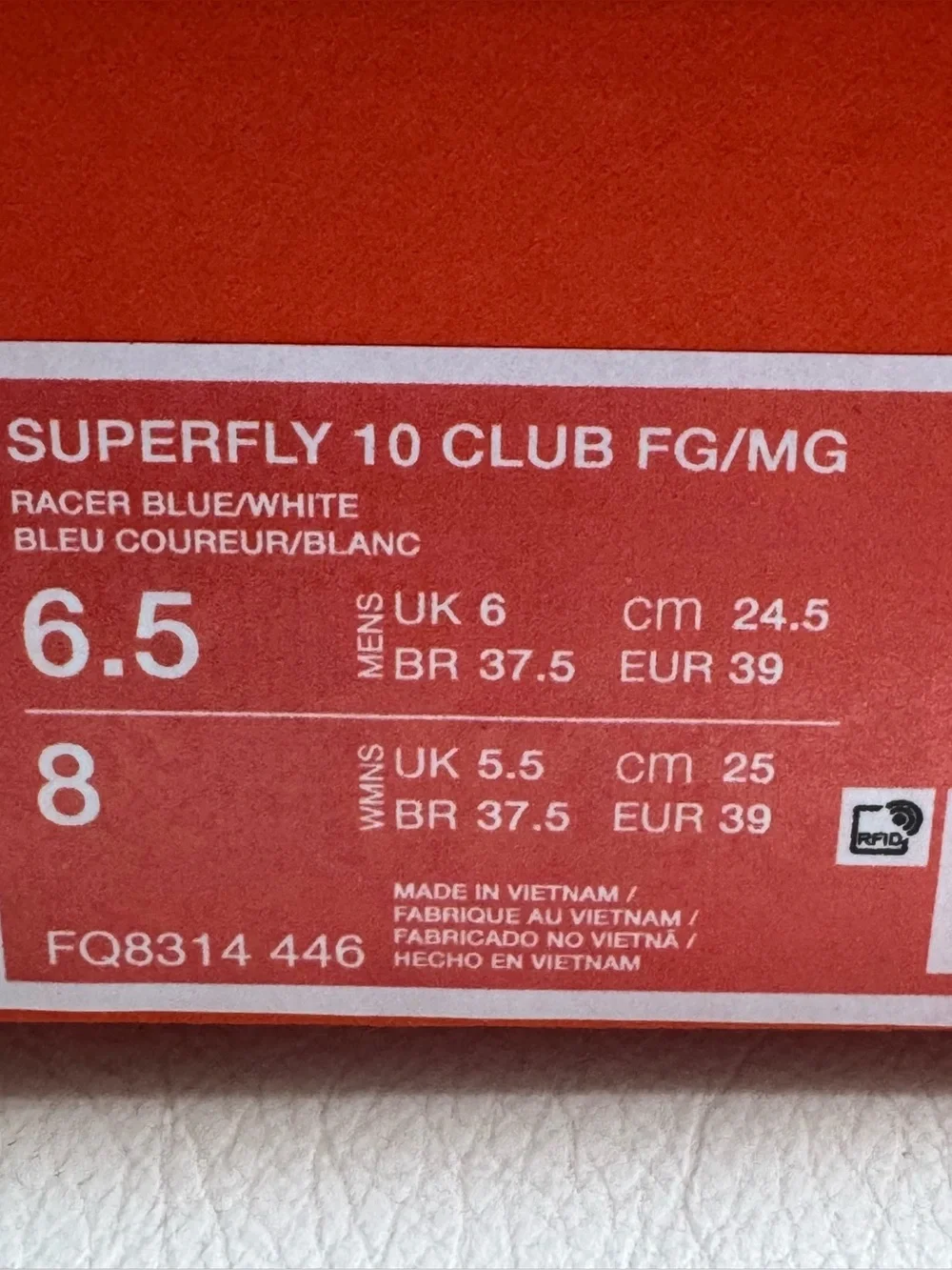 NEW Nike Mercurial Superfly 10 Club FG/MG Soccer Cleats Racer Blue M 6.5 W 8